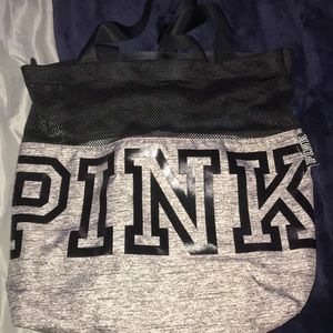 pink tote bag